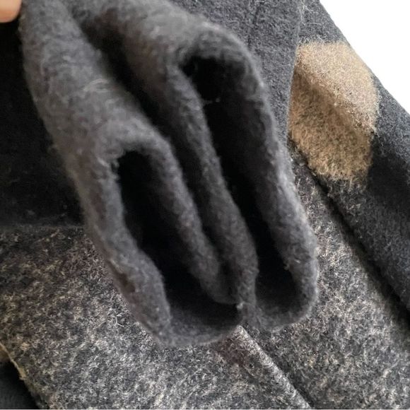 NIC + ZOE Wool Cotton Long High Low Cardigan Sweater Coat Black Grey Tan S - Picture 5 of 8